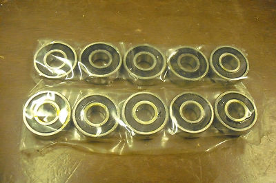 Sealed Bearings 12mm x 32mm x 10mm 6201 D 6201D KBC Brand Lot of 5 ea