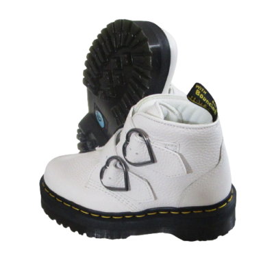 NEW Dr Martens Devon Heart Womens Leather Platform Boots 9