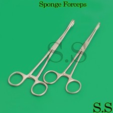 Set Of 2 Sponge Forceps 6" 7" Straight Serrated SUrgical Instruments
