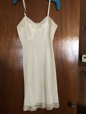 Vintage 100 Nylon Ivory Full Slip 30  L