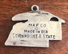 Vintage Mafco NEBRASKA Map Metal Charm Cornhusker State — photo 6