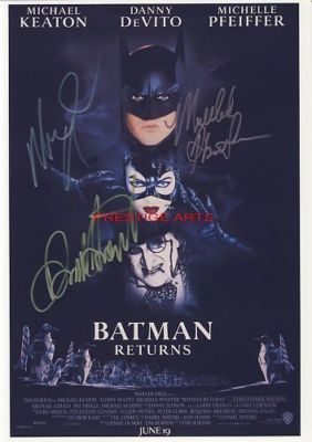 Batman Returns signed Movie Poster Print