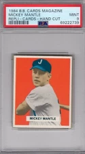 1984 B.B. Cards Magazine MICKEY MANTLE PSA 9 MINT tough! Repli-Cards NY YANKS