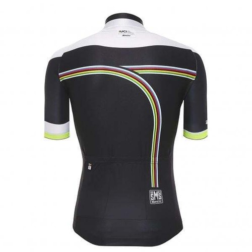 MAGLIA BICI SANTINI UCI 2016 FASHION MANICA CORTA TAGLIA XL - Foto 3 di 3