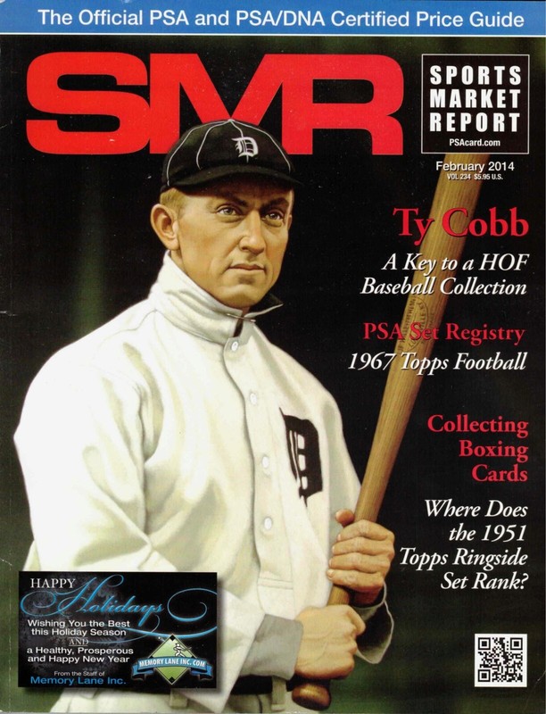 SMR, Sports Market Report, February, 2014, PSA, Issue 234, Ty Cobb on the cover