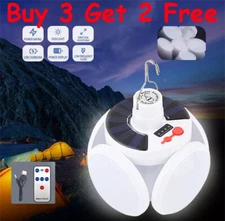 Solar Power 500W LED Torch USB Rechargeable Light Outdoor Camping Tent Lamp Bulb