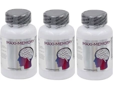 3 x Maxi- Memory (60 Capsules) contains Ginkgo Biloba  Lecithin L-Glutamine DHA