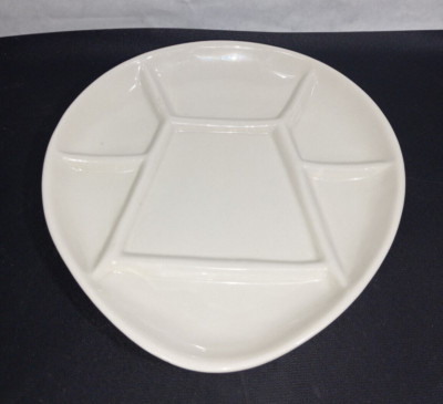 Vintage Rare INVENTO NY Pottery Egg Shaped Fondue Plate Made in USA