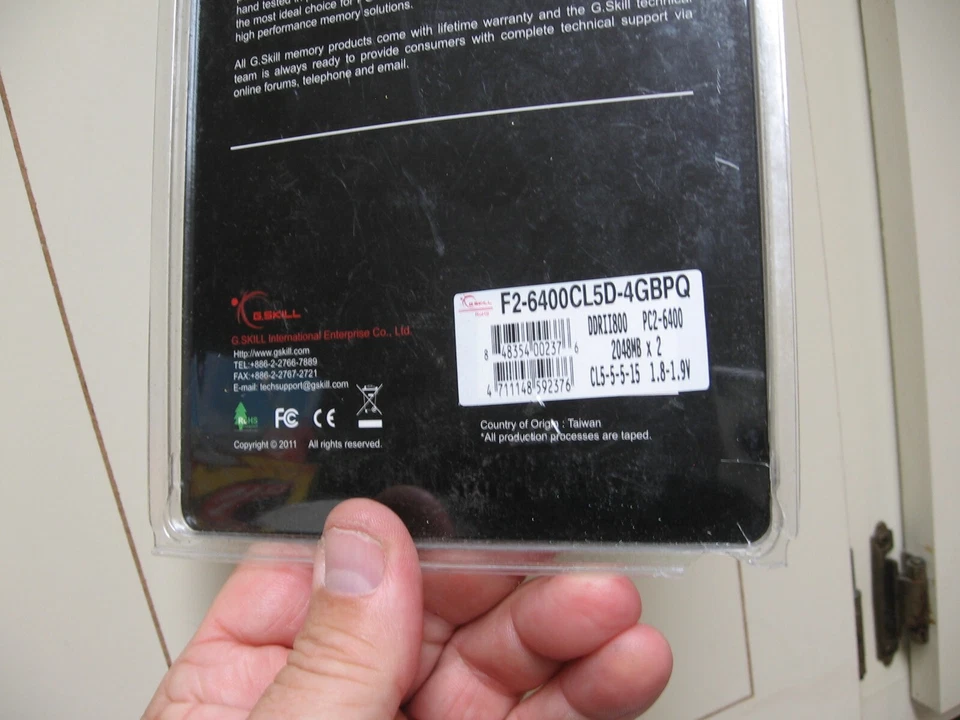 G.Skill Dual Channel Desktop Memory DDRII1GB, PC2-6400 CL 5-5-15 1.8v-2.0v - NEW - Image 3 of 4