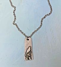 NEW ARTISAN JEWELRY HANDMADE SUNDANCE CHARM ANTIQUE SILVER BIRD NECKLACE
