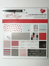 My Mind's Eye 6 x 6 Pattern Paper Pad, Cupid's Arrow NO.14, Retired