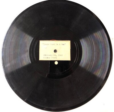 Mickey Fiore UNISSUED 1948 ACETATE 78 There Must Be A Way / Now Is The Hour HEAR
