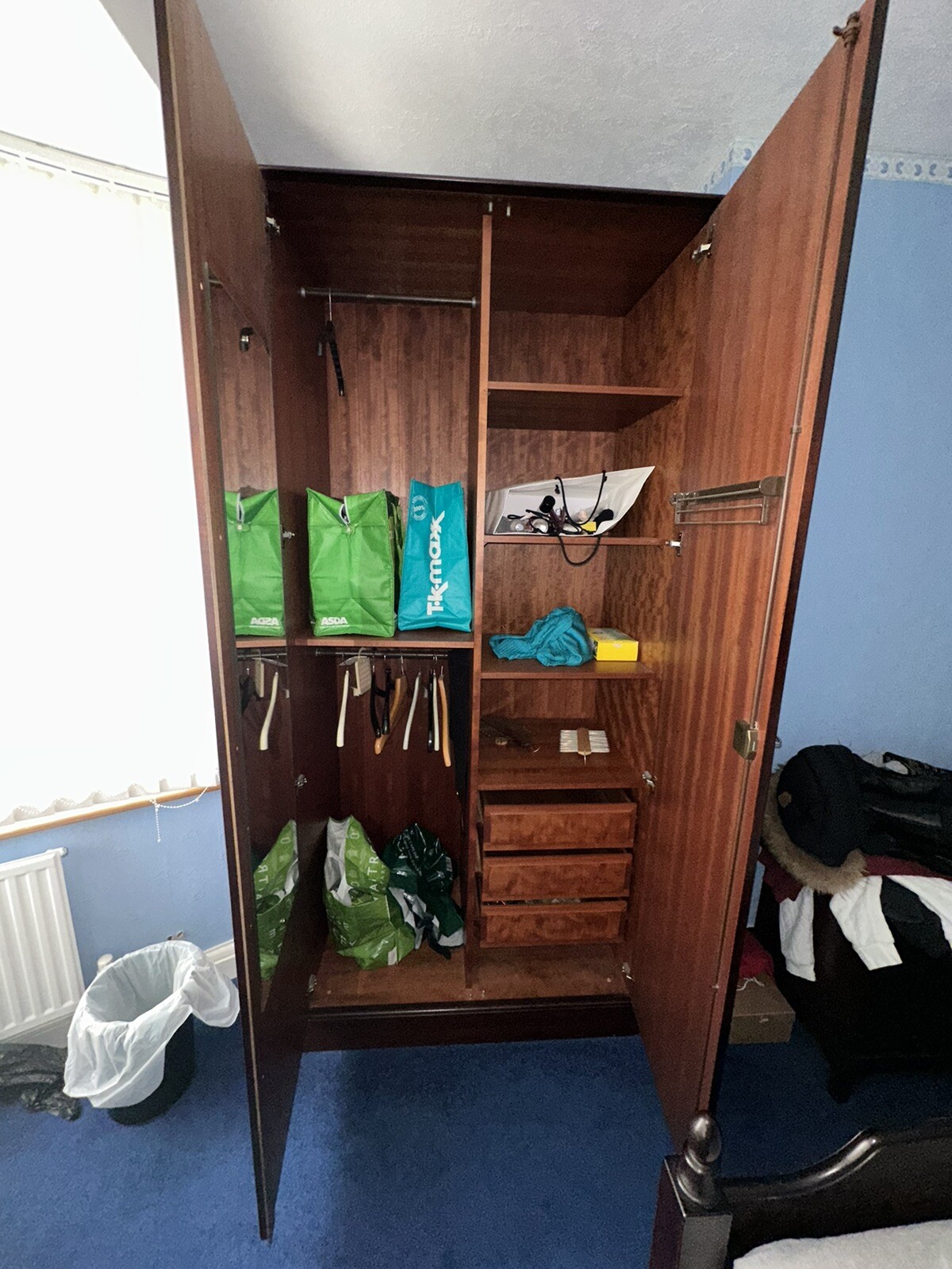 Antique Edwardian Mahogany Wardrobe | eBay UK