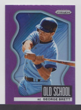 GEORGE BRETT : MLB - 2022 -PANINI PRIZM OLD SCHOOL PURPLE PRIZM - CARD No # OS-6
