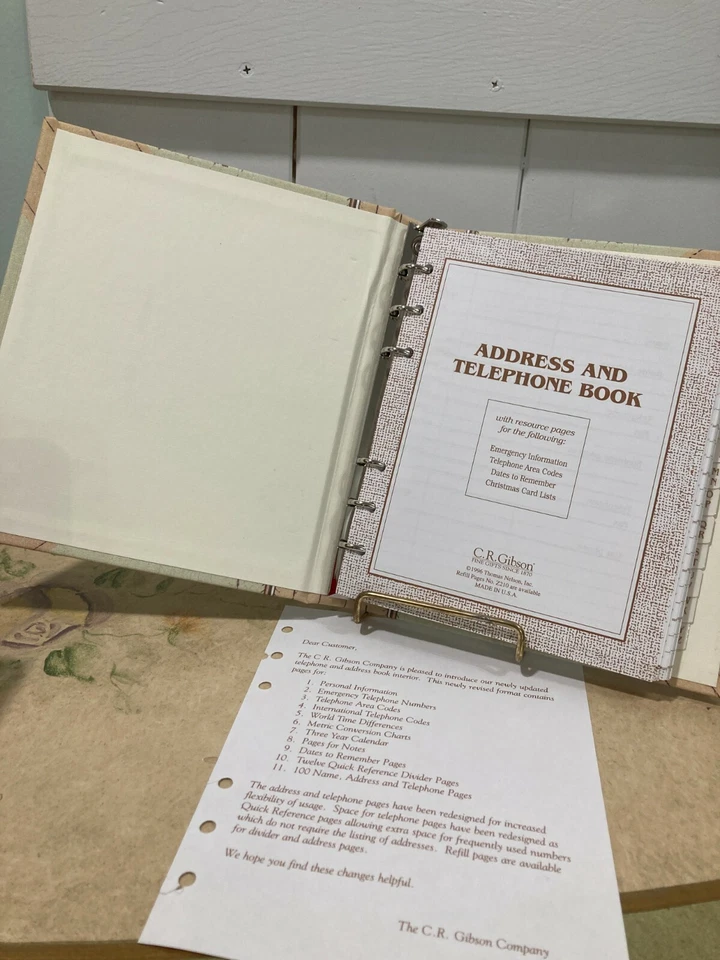 CR GIBSON ADDRESS BOOK SAILBOAT PRINT 7"X6 IN USA - Image 2 of 2