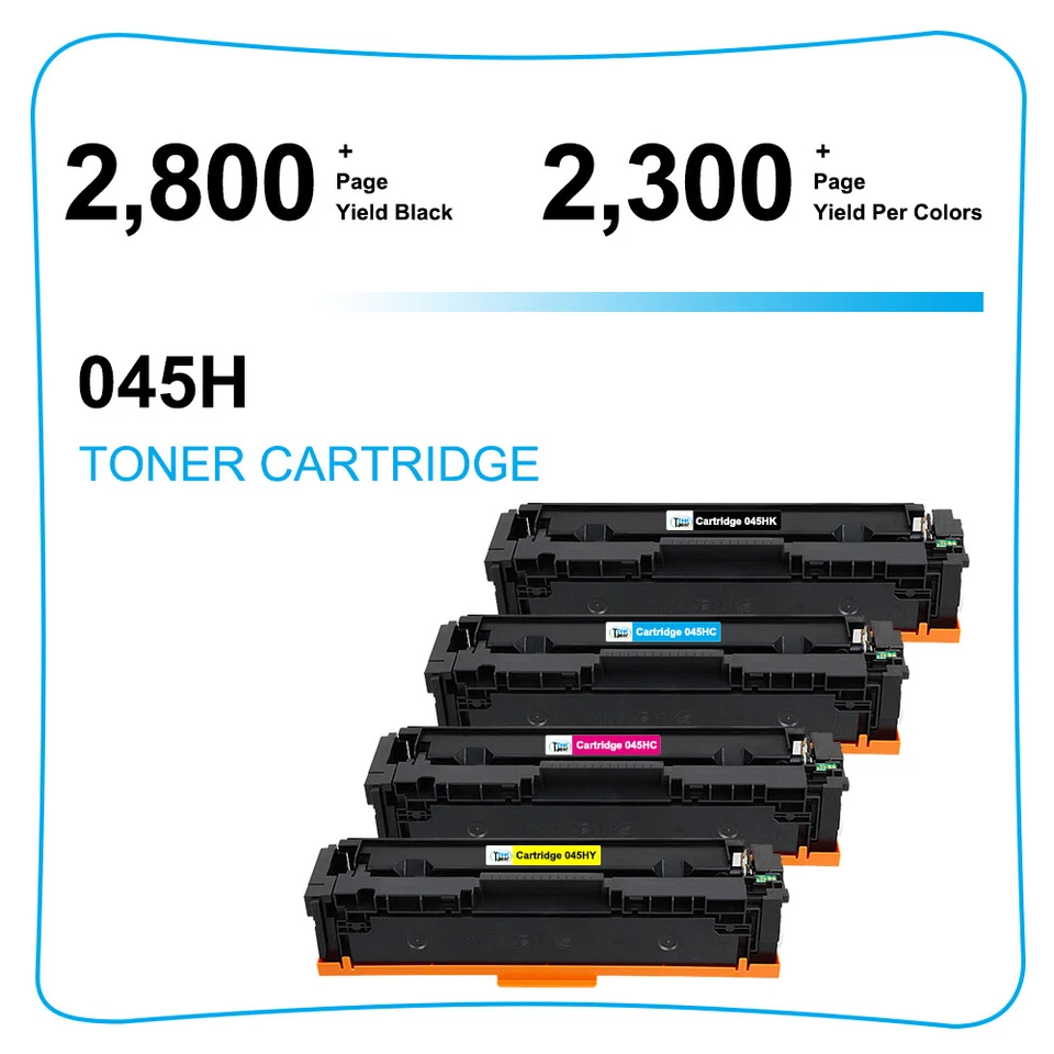 4PACK 045H Toner For Canon 045 H ImageCLASS 1246C001 MF634Cdw MF632Cdw LBP612Cdw - Image 3 of 4