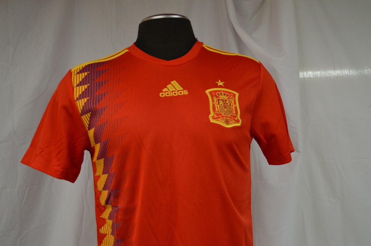 新品 S Adidasスポーツウェアー NVY HN0386 NEW Adidas Spain Home Soccer Jersey CX5355 Men's Size XL Red