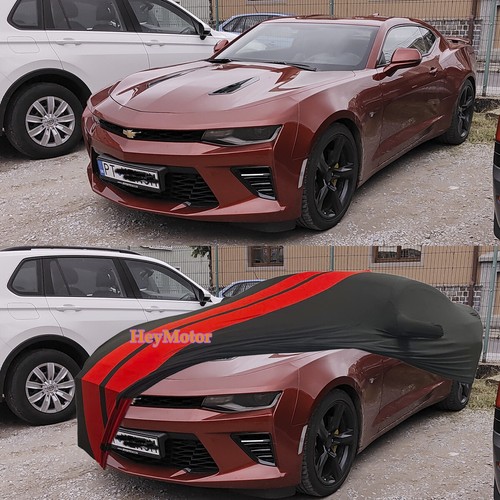 Satin Stretch Indoor Car Cover Scratch Dust Proof Red /Black for Camaro