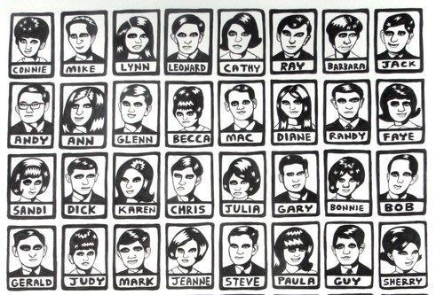 18 x 24 Pen Drawing 1967 TEXAS Yearbook FOLK portraits Outsider Art JEFF ZENICK - Picture 6 of 8