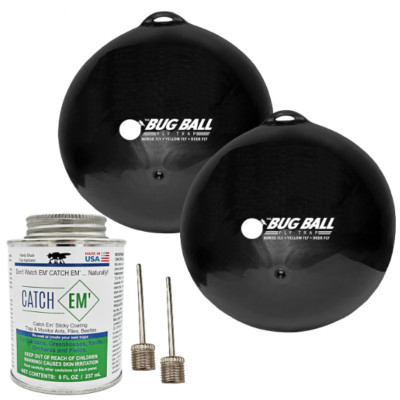 NEW 2 Pack of Bug Ball Starter Kit, Odorless Eco-Friendly Biting Fly, Insects