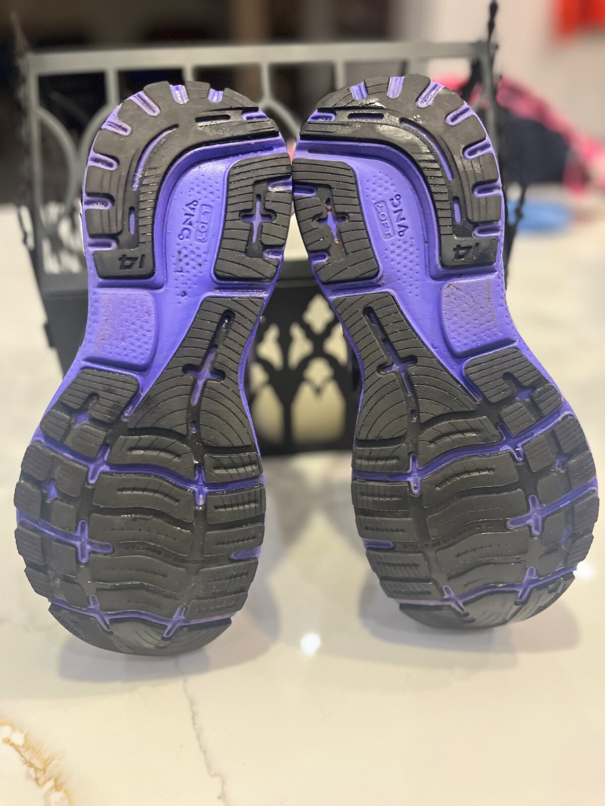 Size 7.5 Brooks Ghost 14 Electric Cheetah Run Wild Black Purple eBay