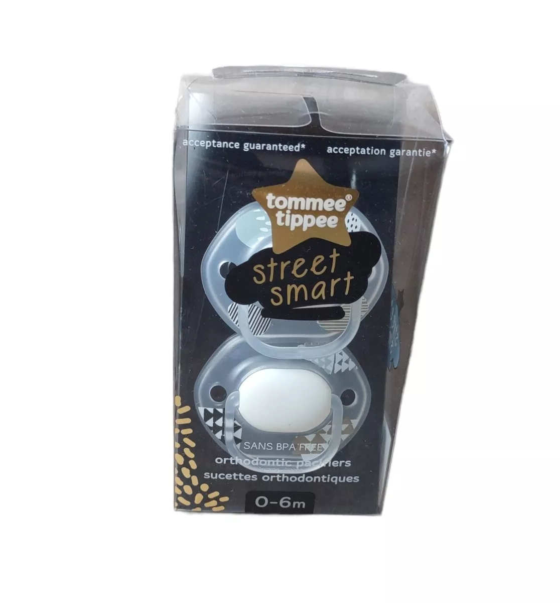 Tommee Tippee Street Smart Orthodontic Pacifier 0 6 Months Soother