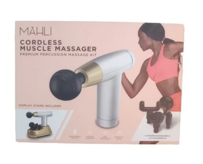 Mahli Cordless Muscle Massager with 4 Interchangeable Heads (MDM8110WH)