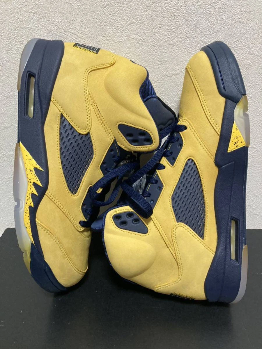 Nike Air Jordan 5 Retro SE MICHIGAN INSPIRE Amarillo Navy SIZE11 29cm from Japan