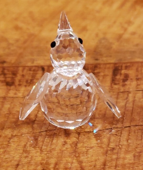 Swarovski Penguin Crystal Figurine 7661 NR 033 000 Block Logo | eBay