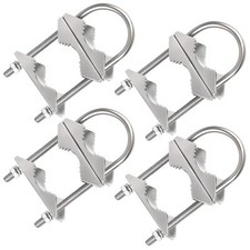 Double Antenna Mast Clamp - 4 PCS Antenna Pole Mount Bracket V Jaw Block with...