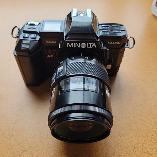 Working Minolta Maxxum 7000 Auto Focus 35mm SLR Camera Maxxum 28-85mm Lens *READ - Picture 1 of 21