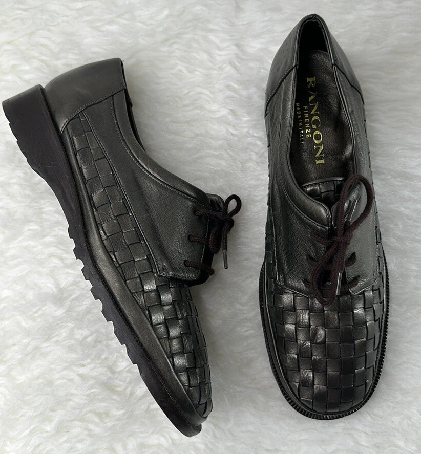 Mocasines Rangoni Firenze para mujer tejido canasta de cuero talla 7 B Foto 2 de 4