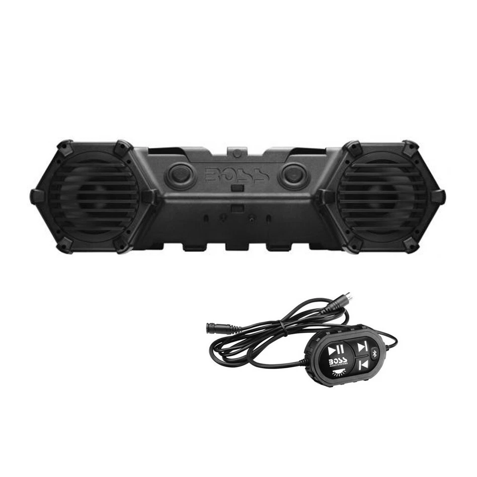 BOSS Bluetooth Amplified All-terrain Sound System 8" Marine Speakers w/ LED Bar - Image 4 of 4