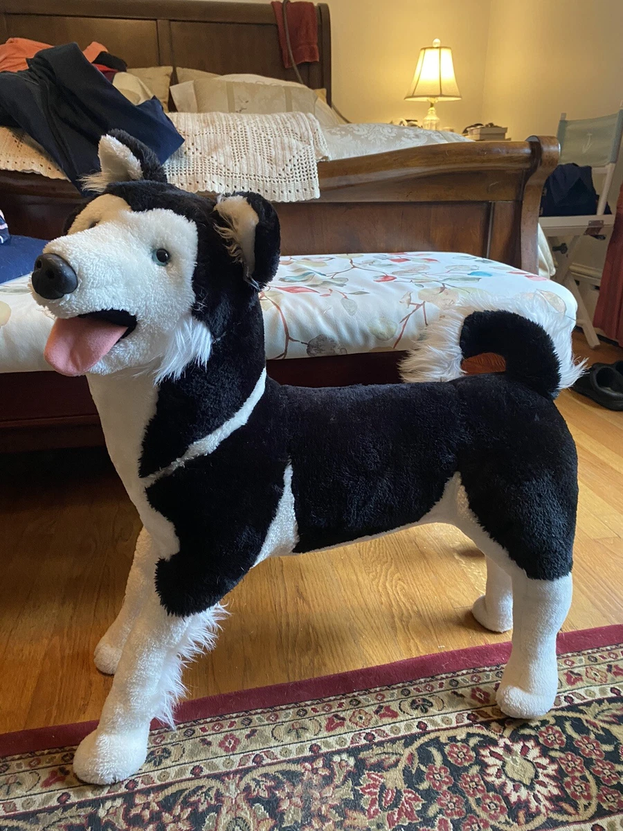 Giant stuffed top husky dog