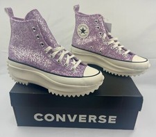Converse Run Star Hike High Platform Glitter Purple Pink A10096C Women's sz NIB