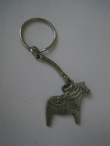 BT Horse Silver Tone Key Chain