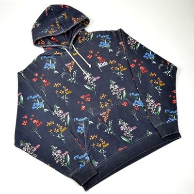 2021 Spring Kith Botanical Floral Williams III Hoodie Black Size-Large