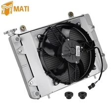 Aluminum Radiator and Fan For Polaris Ranger 800 6x6 Crew 800 XP 800 HD 800 2010