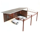 1:18 Scale Retro Wooden-Style Auto Shelter Diorama Kit – Model Car Display