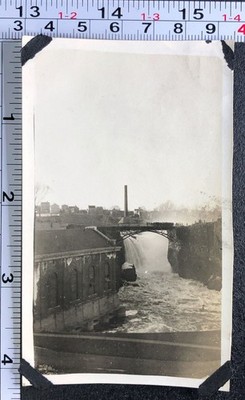 High Falls Waterfalls Genesee River Rochester NY Antique BW Photo Snapshot