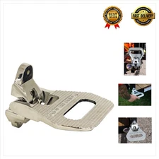 Durable Silver Folding Truck Step - Large Platform, Easy Storage, 3.38 lbs