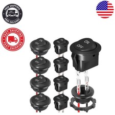 Complete Rocker Switch Kit - 8 Switches, 4 Shells, 16 Wires for Marine Auto