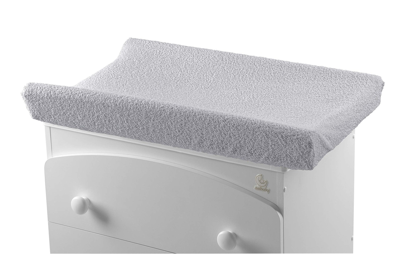Housse de matelas à langer éponge gris pour une chambre bébé cocooning