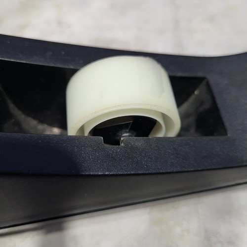 Vintage Weighted SCOTCH C-38 Desk Tape Dispenser 1” Core - BLACK - Made in USA - Picture 14 of 24