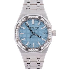 Audemars Piguet Royal Oak 34mm Ice Blue Dial Watch Ref# 15551ST.ZZ.1356ST.01