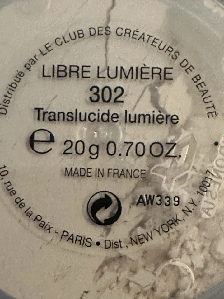 RARE Vintage Agnes B CCB Paris - LIBRE LUMIÈRE 302 Face Powder Translucent New - Image 4 of 4