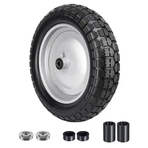 4.80/4.00-8 Pneu, 14.5" Pneu et roue sans brouette plat, 5/8" 3/4" Beari...