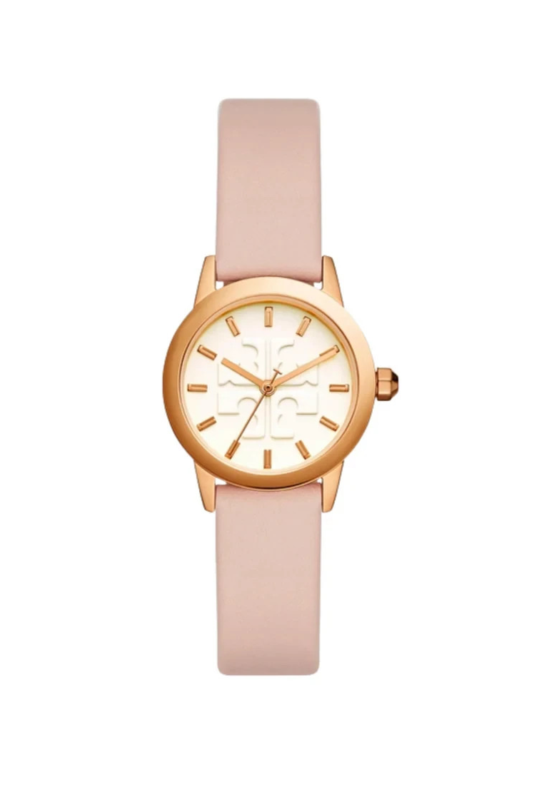 ON SALE New Tory Burch Gigi Blush 28mm Face Leather Strap Watch