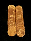 1957-D Lincoln Wheat Cent Roll - 50 UNC Pennys - All RED