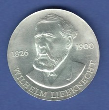 GDR 20 Mark commemorative coin 1976 Wilhelm Liebknecht uncirculated BU 
